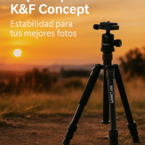 Trípode de Aluminio K&F Concept – Profesional, ligero y con rótula de liberación rápida